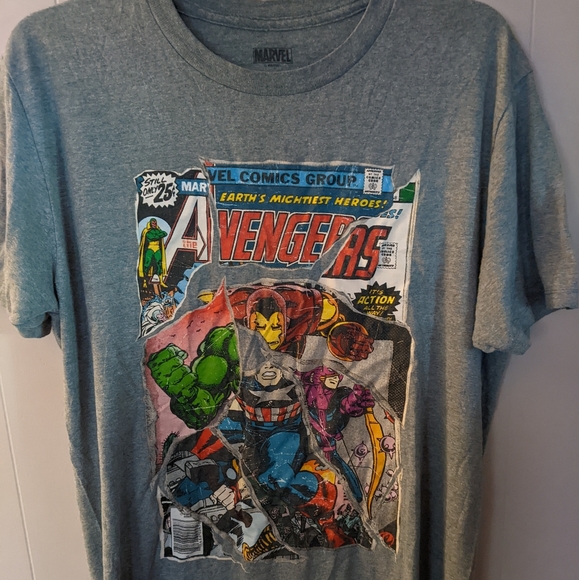 Marvel | Shirts | Marvel Avengers Vintage Comic Book Style T Shirt Mens ...